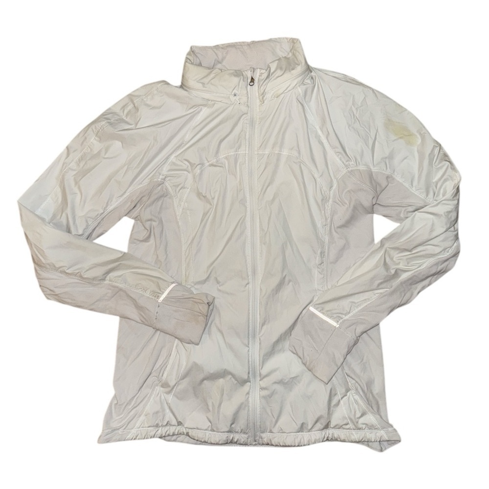 Lululemon Athletica white full zip athletic jacket women’s size 12